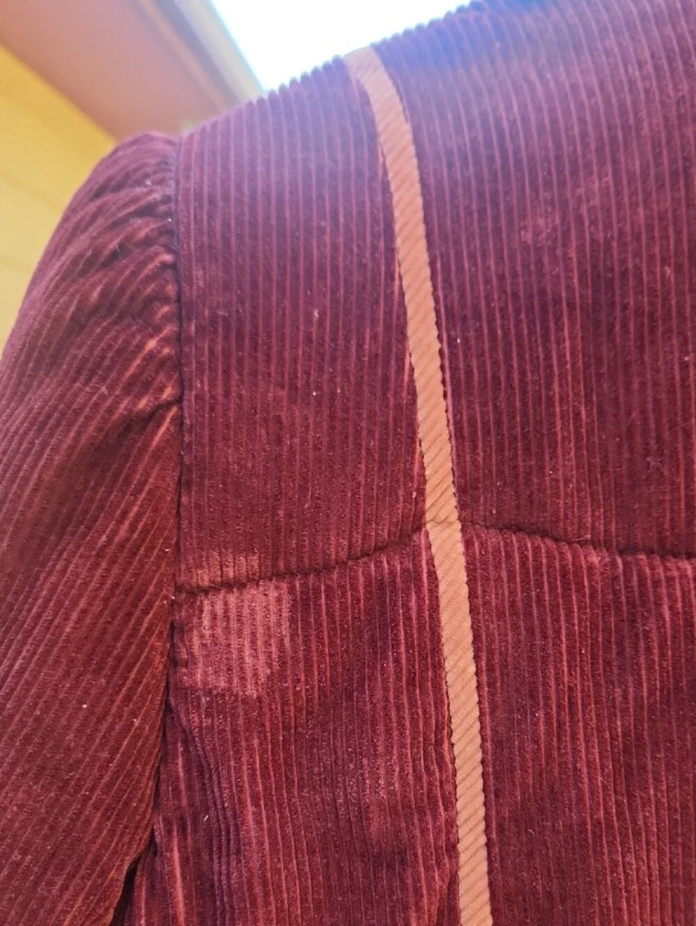 Vintage 80s Mod Maid Wine Wide-wale Corduroy Quilted Puffer Coat Retro M